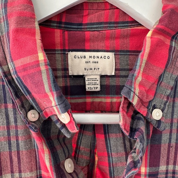 Club Monaco Mens Cotton Button Down Shirt, size XS - Picture 4 of 4
